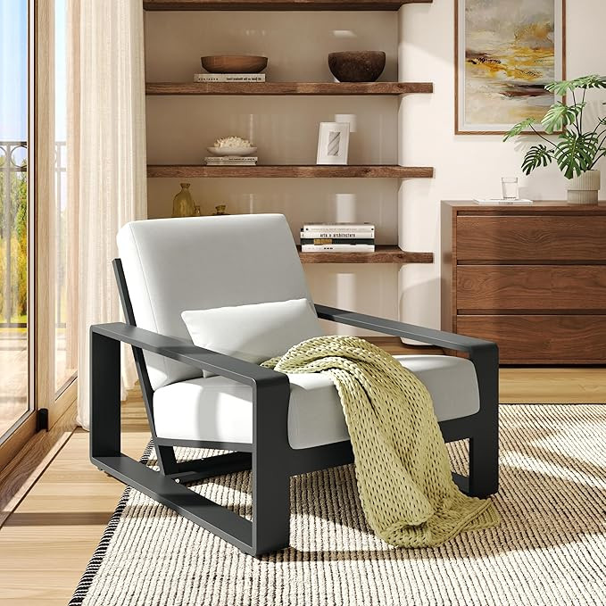 Christopher Knight Home Aspen Outdoor Aluminum Club Chair, Durable Aluminum Lounge Chair, Armchai... | Amazon (US)