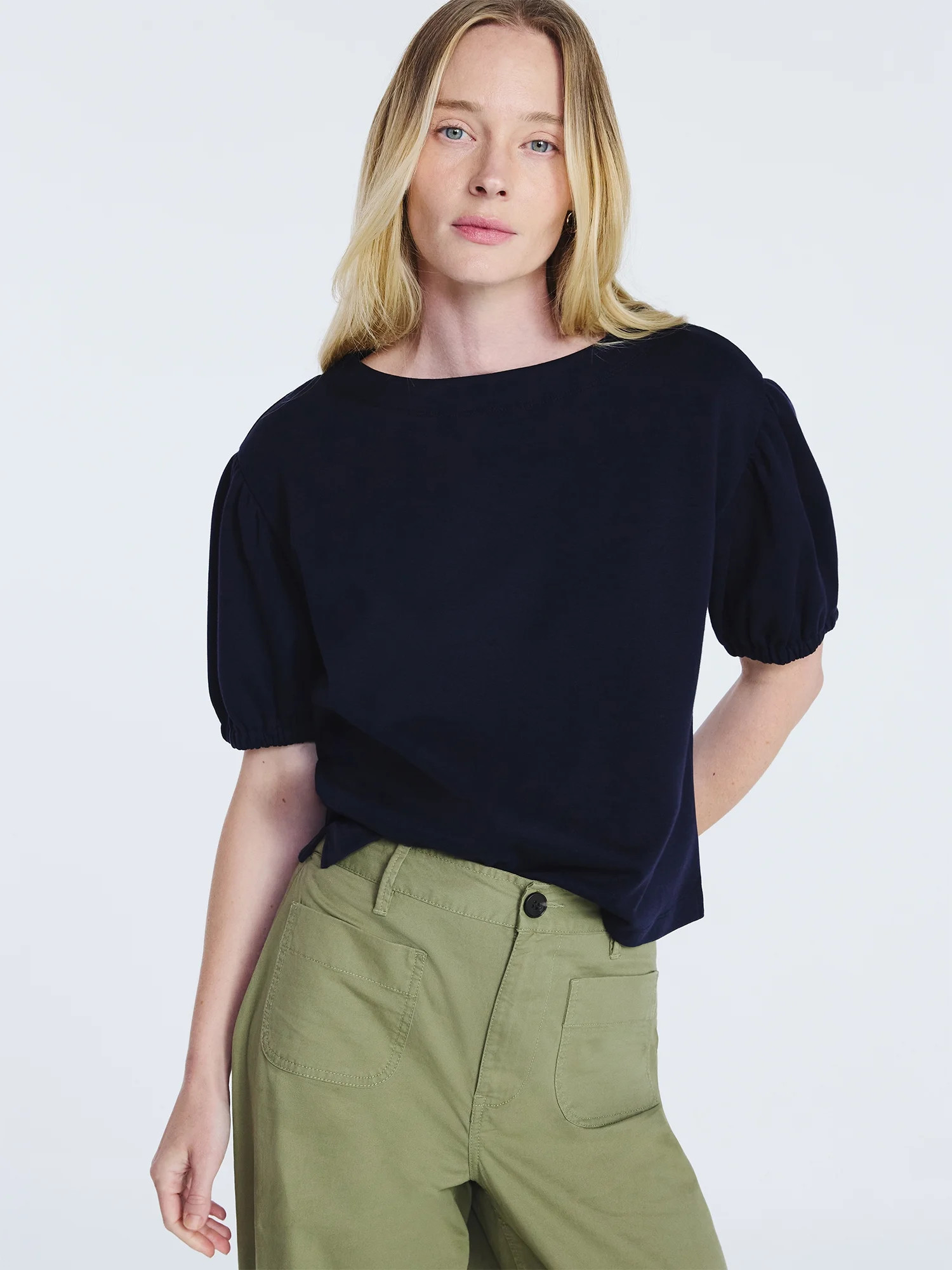 Free Assembly Women's Puff Sleeve Tee, Sizes XS-XXL | Walmart (US)