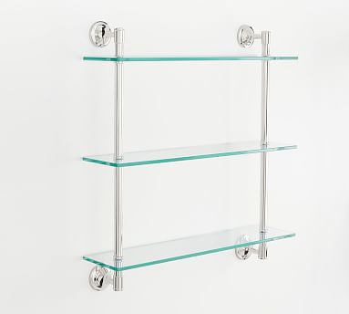 Mercer Triple Glass Shelf | Pottery Barn (US)
