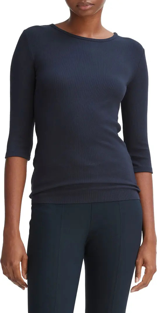Elbow Sleeve Rib Top | Nordstrom