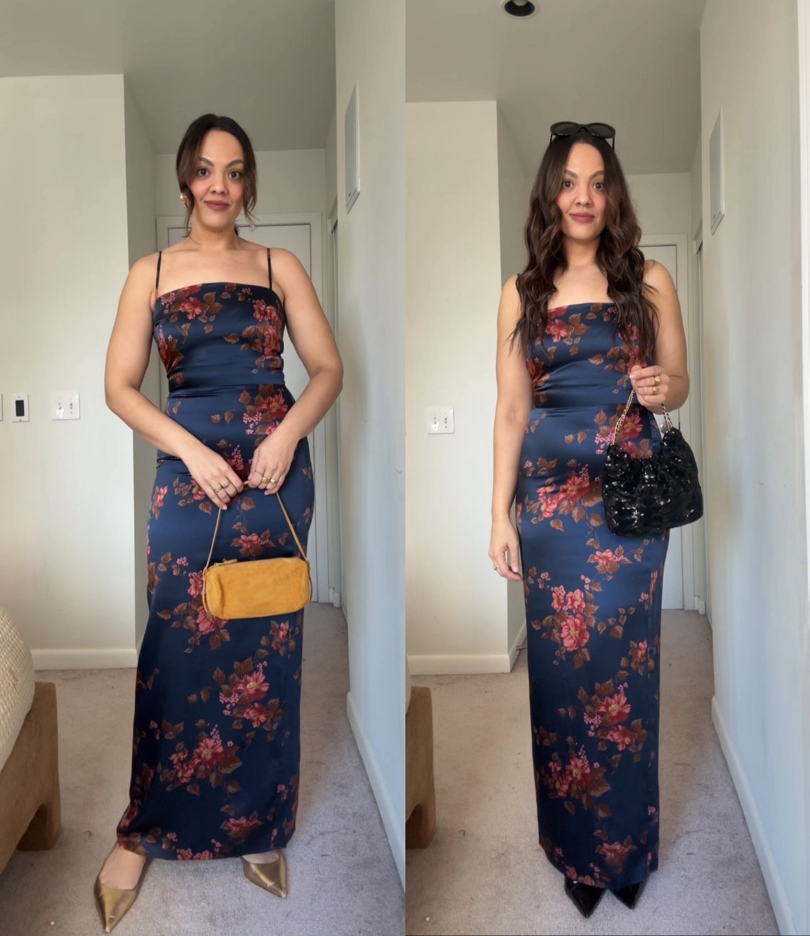 The perfect wedding guest dress for spring and summer! Which styling do you like better? @Reformation #ad 

#LTKstyletip #LTKcanada #LTKdresses