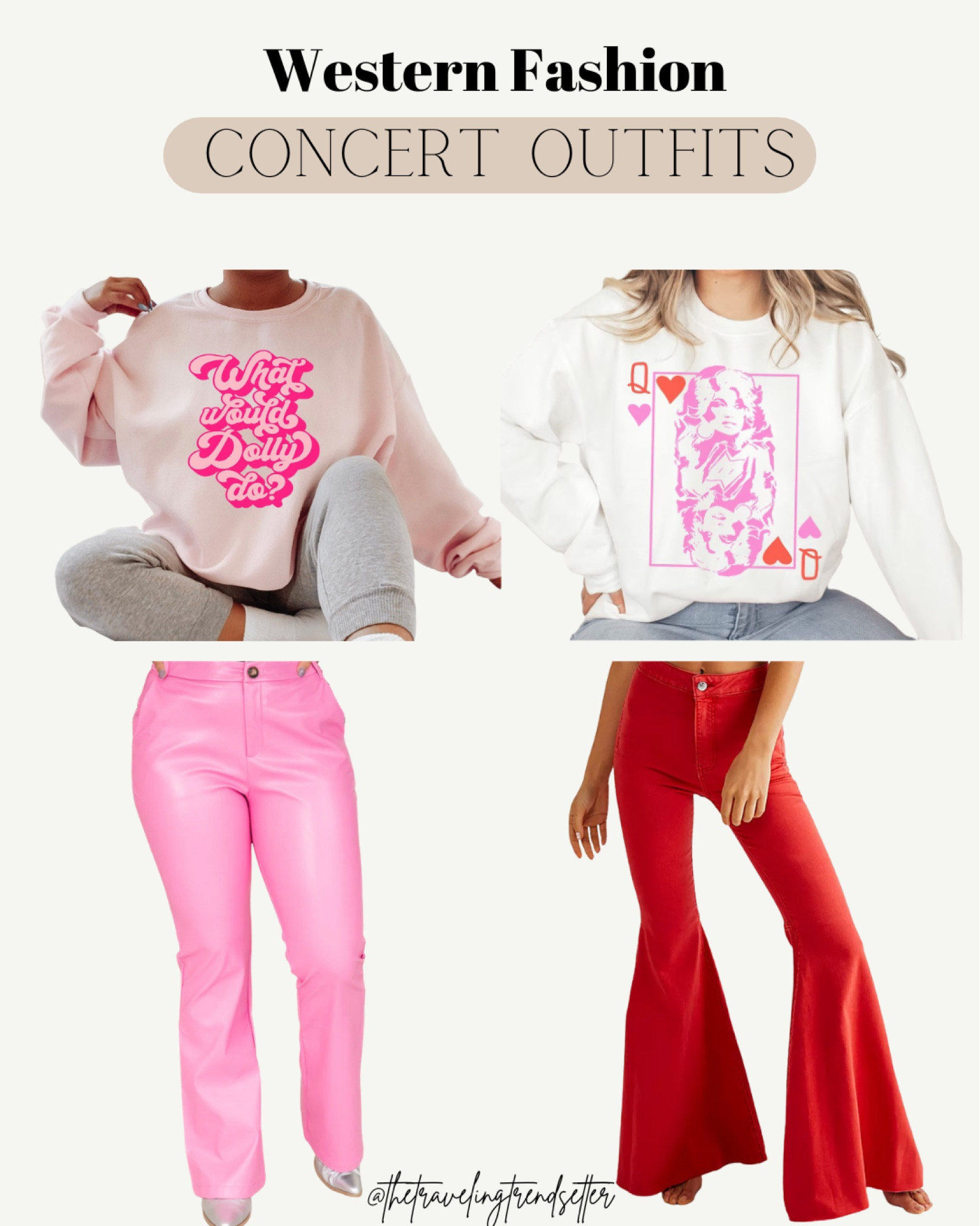 Valentine’s Day - Valentine’s Day - wrangler - red bells -r ed pants - pink leather pants - sweatshirts 

#LTKunder50 #LTKstyletip #LTKunder100