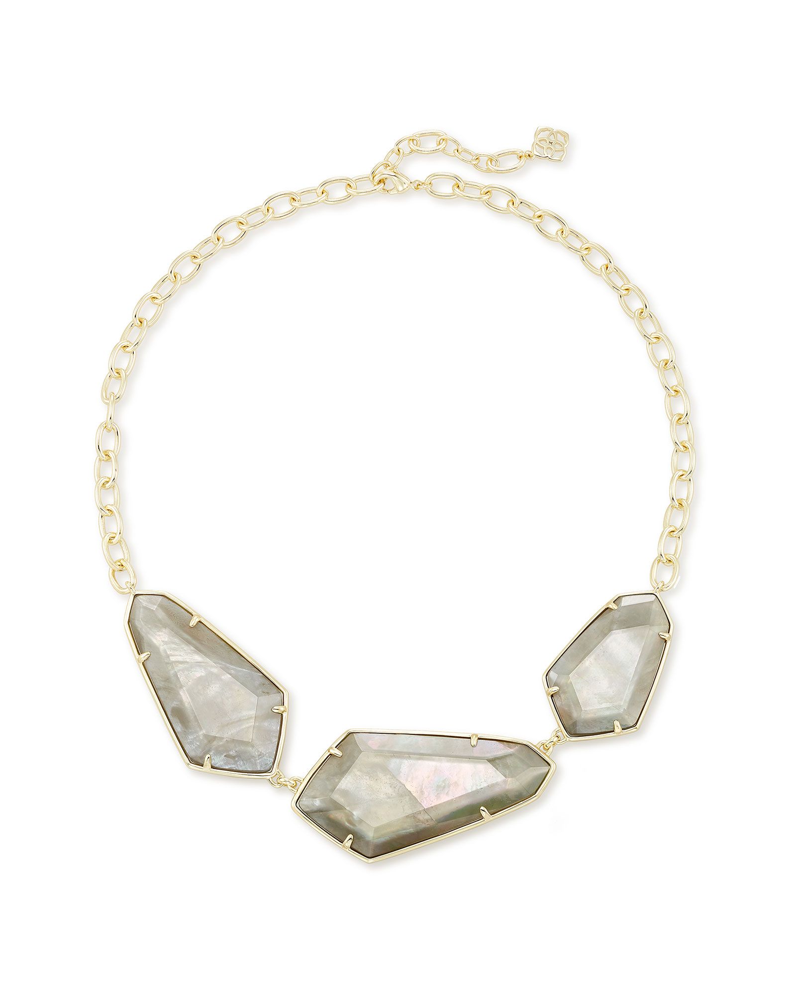 Violet Gold Statement Necklace in Gray Illusion | Kendra Scott