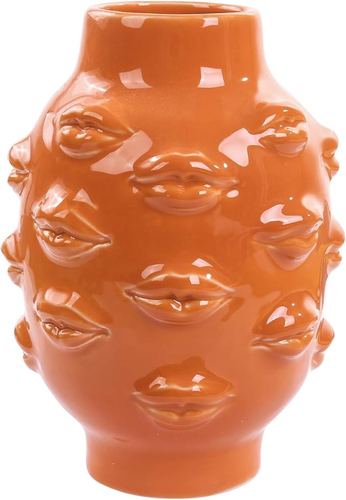 Ceramic Body Vase, Lips Vase Table Decor Modern Farmhouse Decor Flower Vase for Home Office Shops... | Amazon (US)