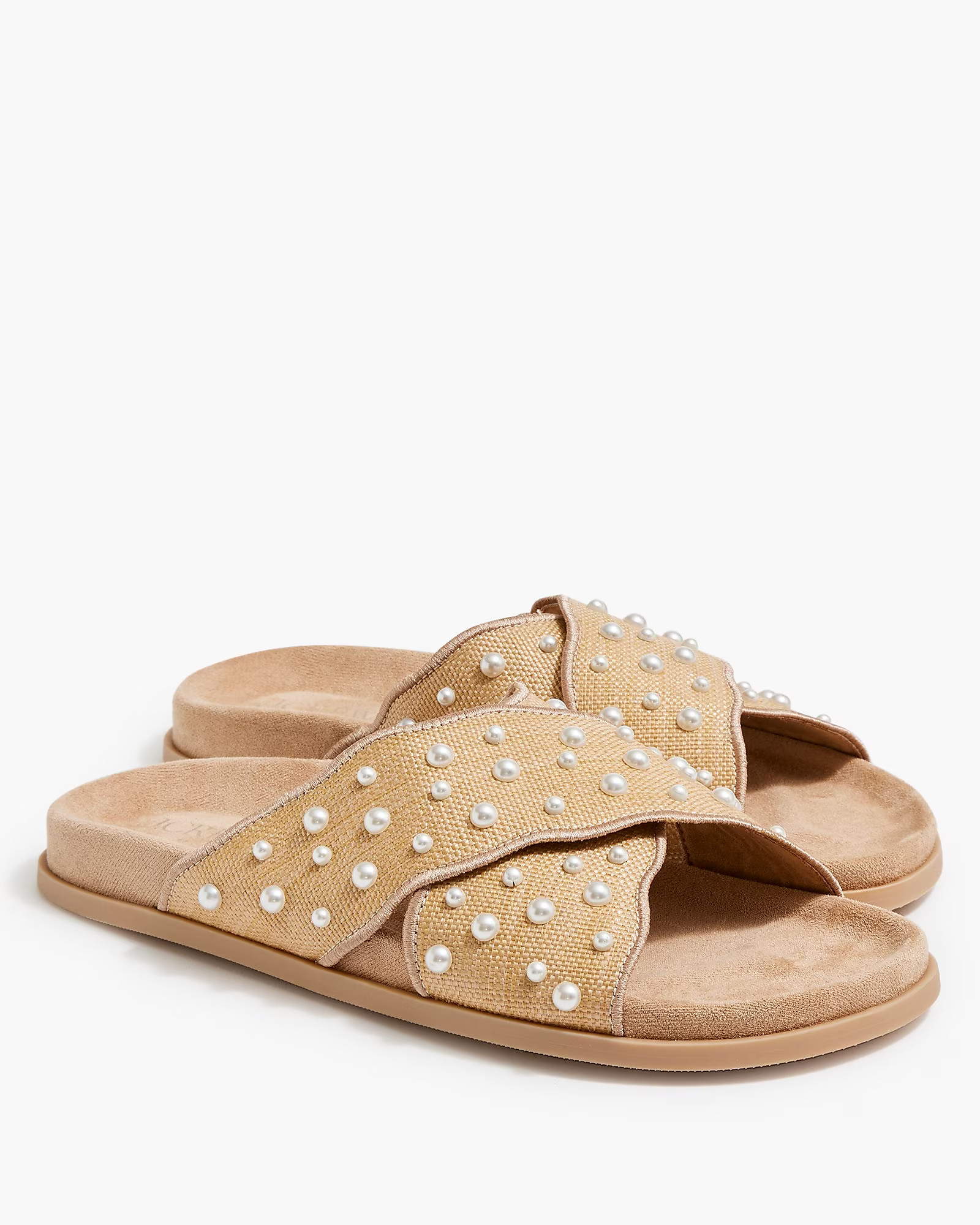 Scalloped slide sandals | J.Crew Factory
