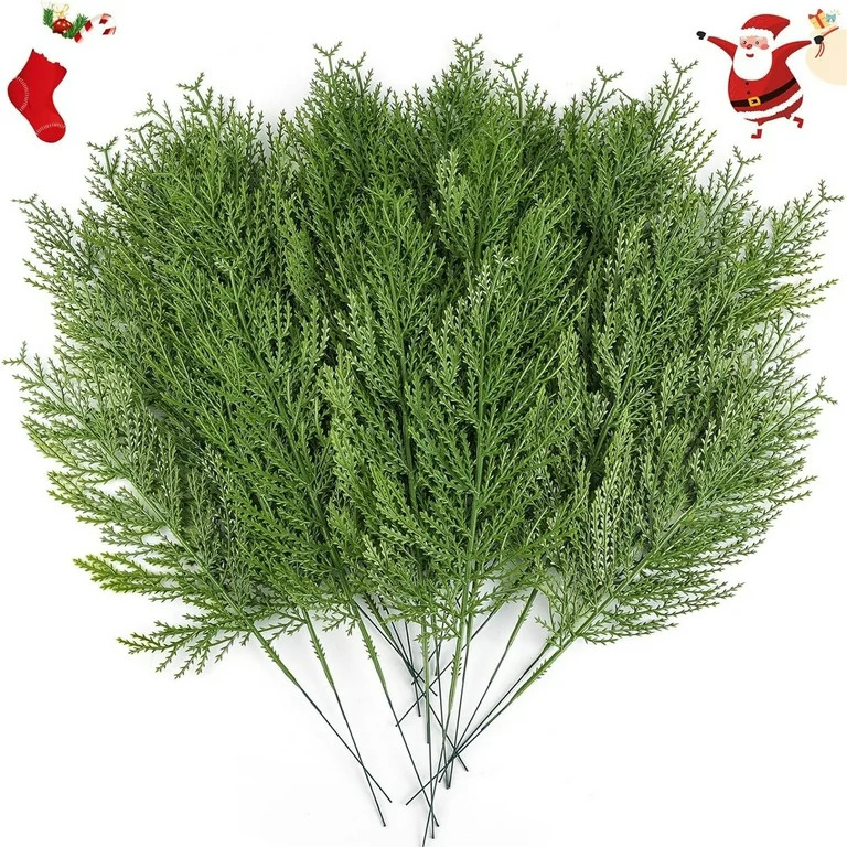 Christmas Decorations Artificial Tree Strips,40pcs Christmas Artificial Cedar Sprigs Faux Cedar S... | Walmart (US)