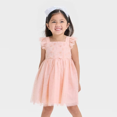 Toddler Girls' Embroidered Tulle Dress - Cat & Jack™ | Target