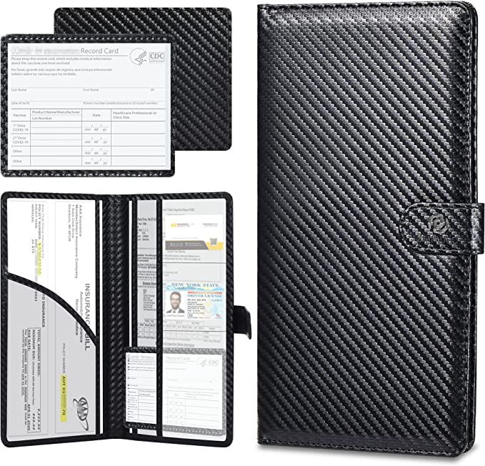 Amazon.com: Vehicle-Glove-Box-Organizer,Car-Registration-and-Insurance-Holder with Magnetic Closu... | Amazon (US)