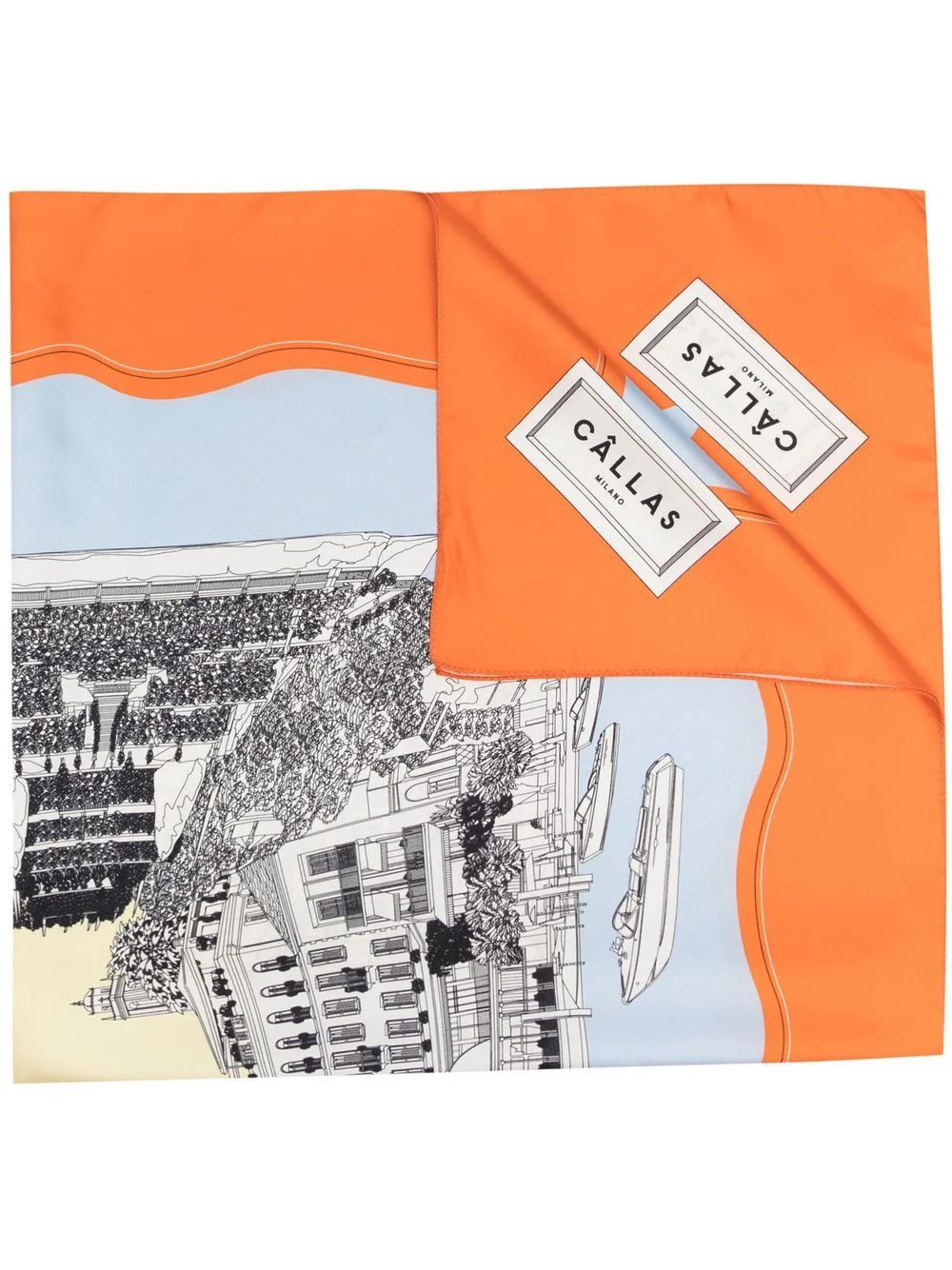 graphic-print silk scarf | Farfetch Global