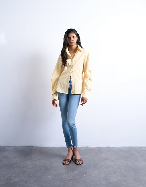 Topshop Jamie recycled cotton blend jean in bleach | ASOS (Global)