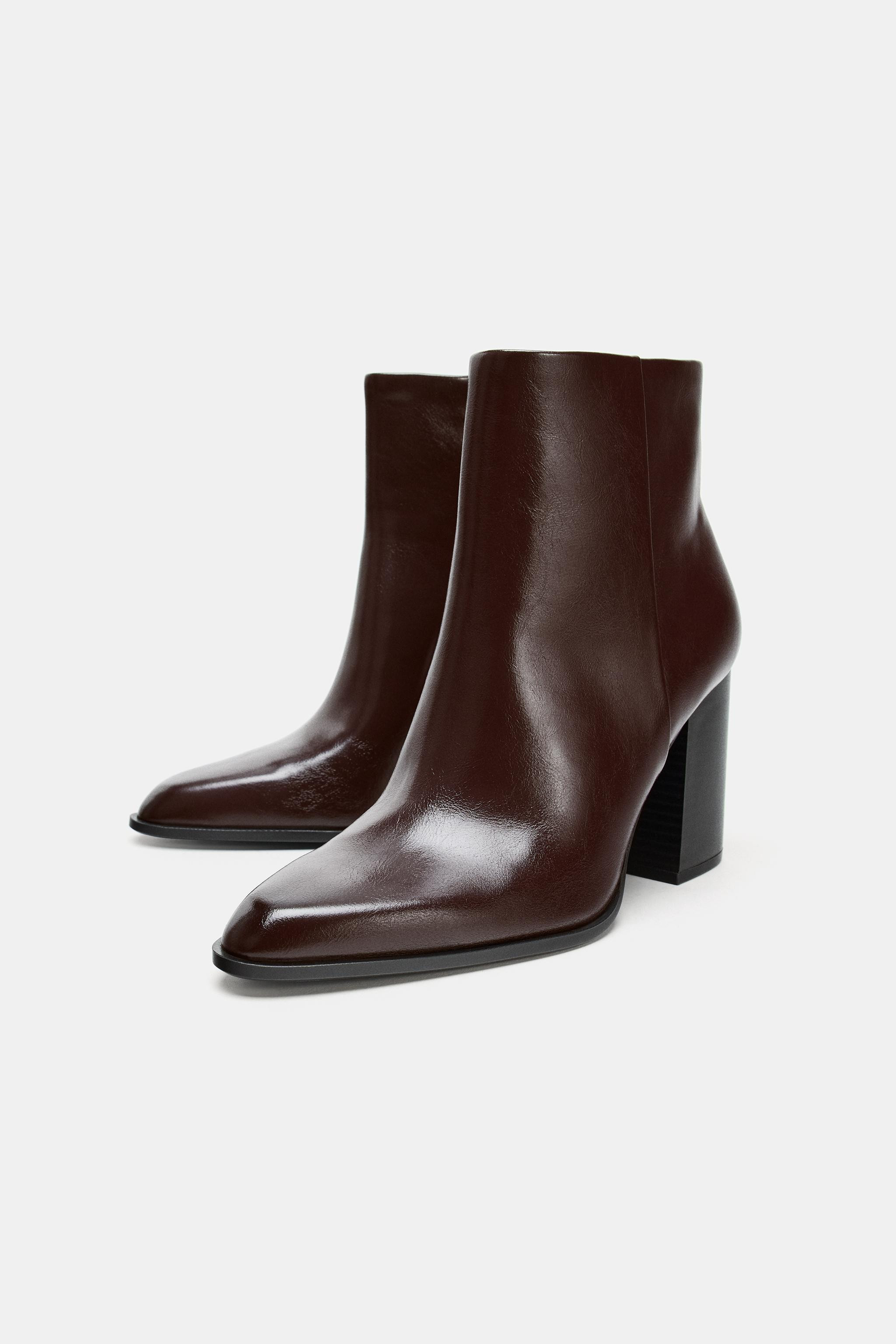 WIDE-HEEL ANKLE BOOTS | Zara UK
