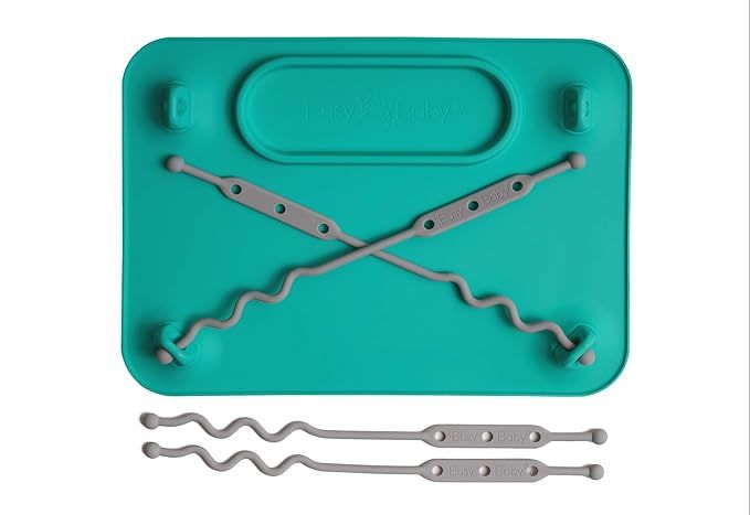 Busy Baby Silicone Placemat As Seen on Shark Tank with Suction Cups and Toy Tethers for Babies To... | Amazon (US)