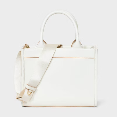 Small Boxy Tote Handbag - A New Day™ Off-White | Target