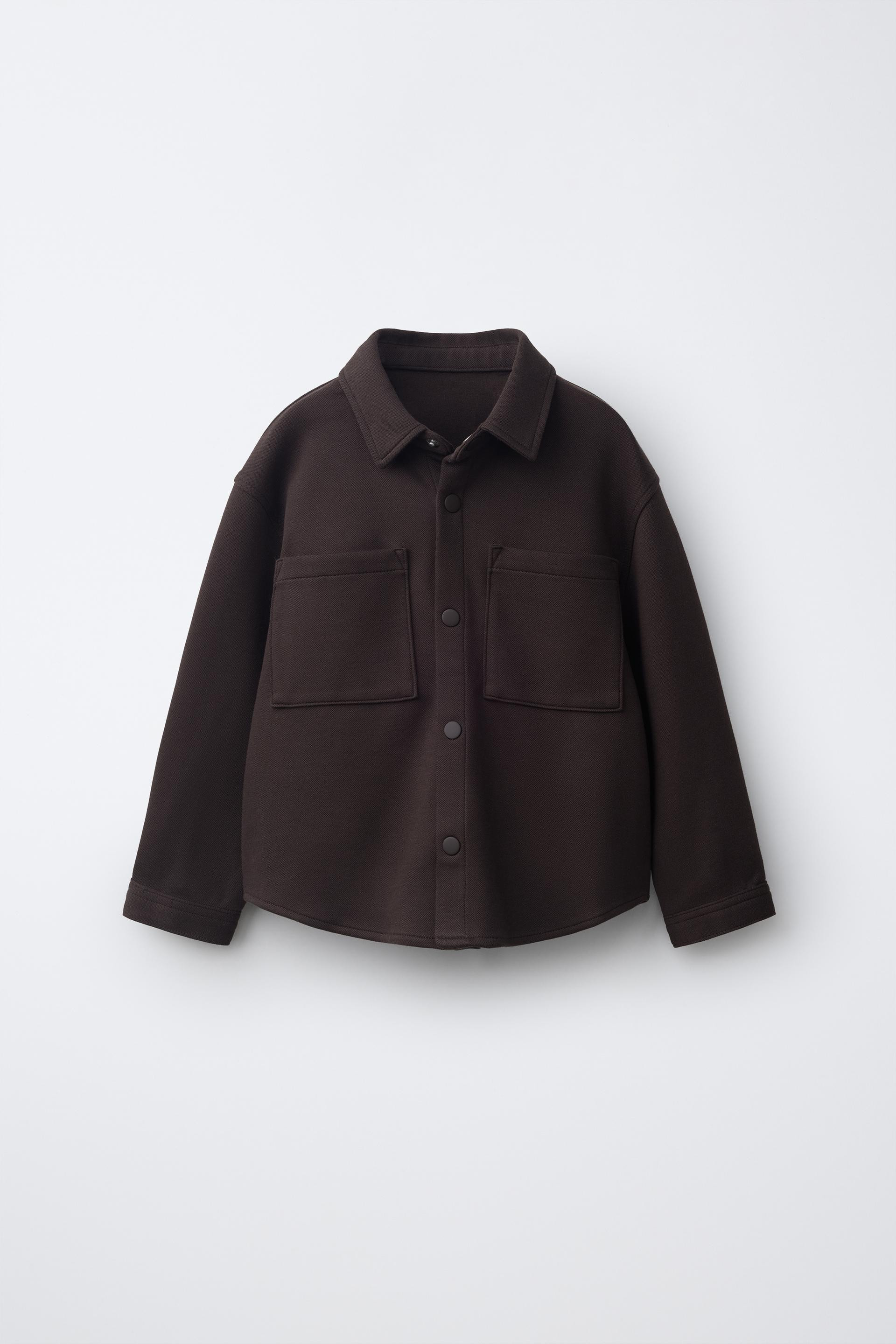 Zara - Comfort Pocket Overshirt - Light Beige - 1½ Years (33,9 Inches) - Kids | Zara US