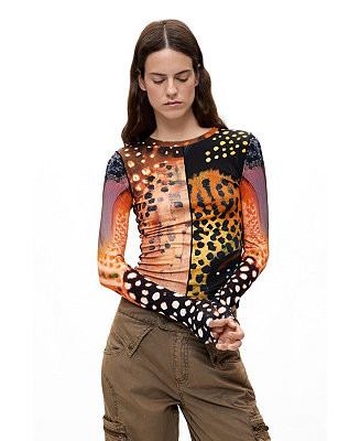 Women's Printed Long Sleeve T-shirt | Macy's
