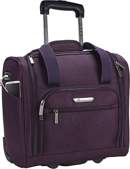 TPRC 15-Inch Smart Under Seat Carry-On Luggage with USB Charging Port, Telescoping Handles, Purpl... | Amazon (US)