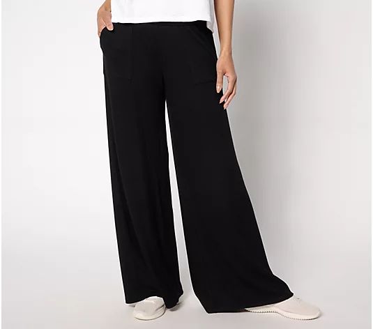 Peace Love World Comfy Petite Pull-On Patch Pocket Pants - QVC.com | QVC