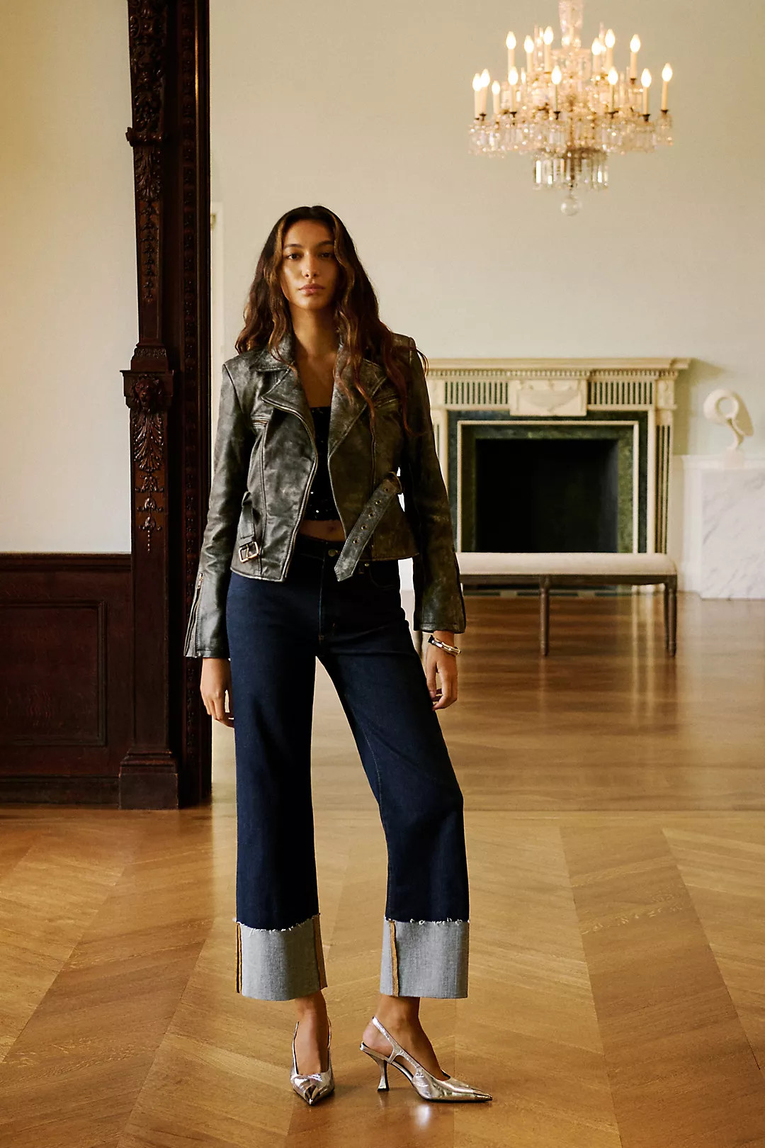 The Scotty Cuffed High-Rise Straight-Leg Jeans by Pilcro | Anthropologie (US)