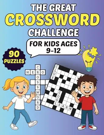 The GREAT Crossword Challenge for Kids Ages 9-12: 90 Themed and Educational Puzzles with Fun Fact... | Amazon (US)