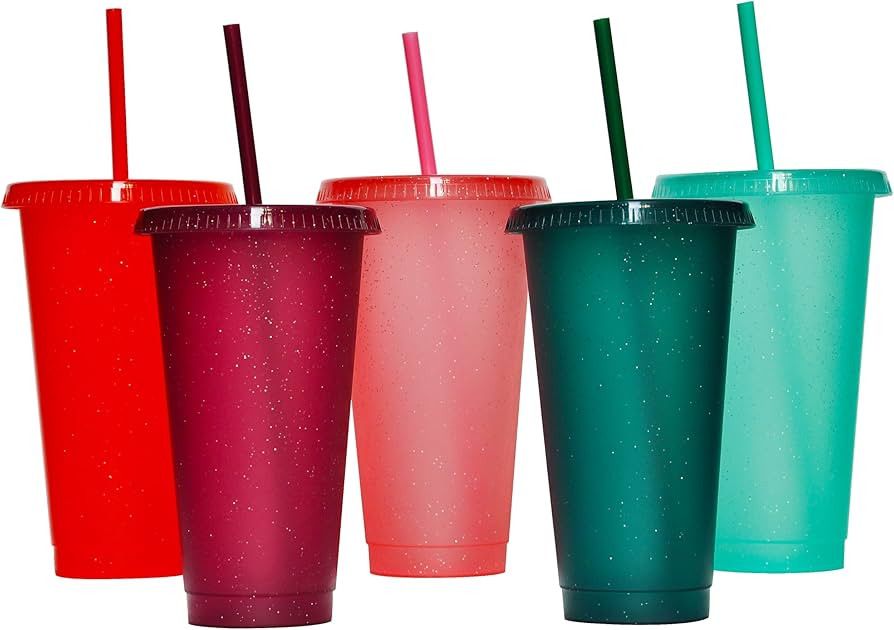 Suertestarry Plastic Tumblers with Lids and Straws Water Bottle Iced Coffee Travel Mug Cup Reusab... | Amazon (US)