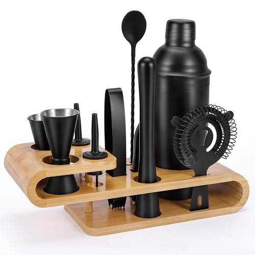 Cocktail Shaker Set - 12-Piece Complete Bartender Kit for Home Bar and Cocktail Making - Includes Cocktail Shaker, Bar Tools, and Barware Tool Sets | Amazon (US)