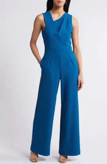 Asymmetric Neck Sleeveless Jumpsuit | Nordstrom