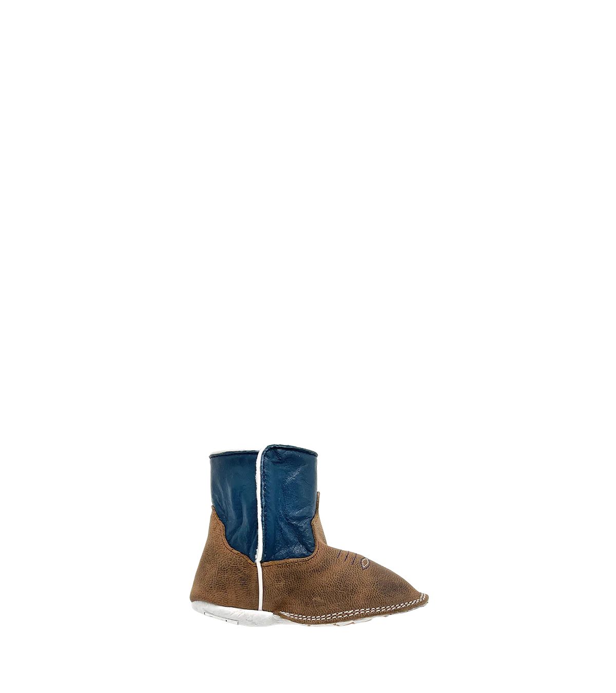 Miron Crosby Navy Baby Bootie | Luxury Fashion Kid's Cowboy Boots | Miron Crosby | Miron Crosby