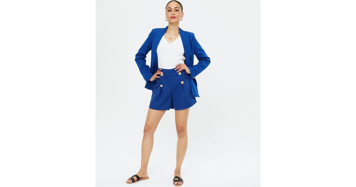 Bright Blue Button Front Utility Shorts
						
						Add to Saved Items
						Remove from Saved I... | New Look (UK)