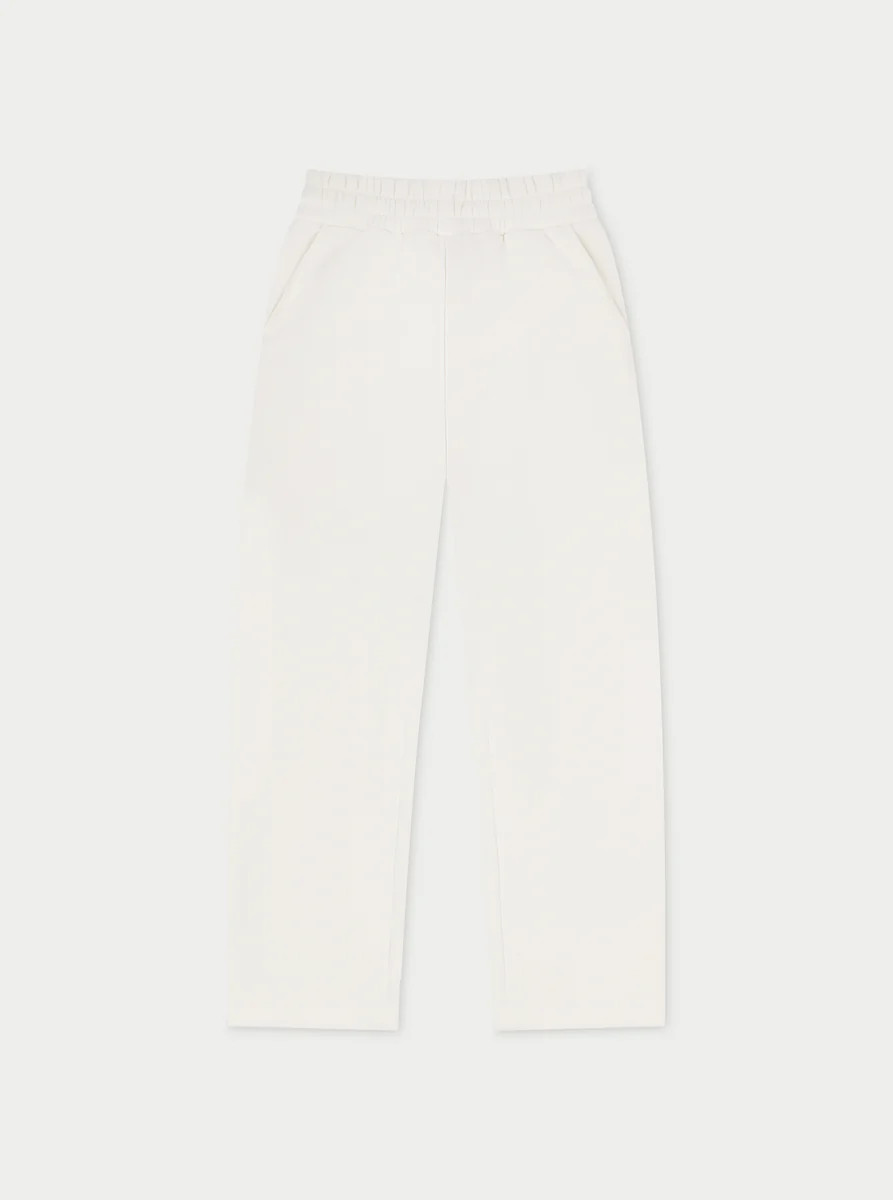 RELAXED TAPERED LEG JOGGERS - OFF WHITE | The Couture Club