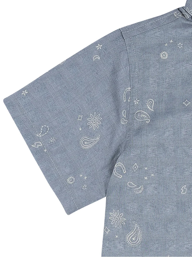 Modern Moments by Gerber Baby and Toddler Boy Button Front Shirt and Short Outfit Set, 2-Piece, S... | Walmart (US)