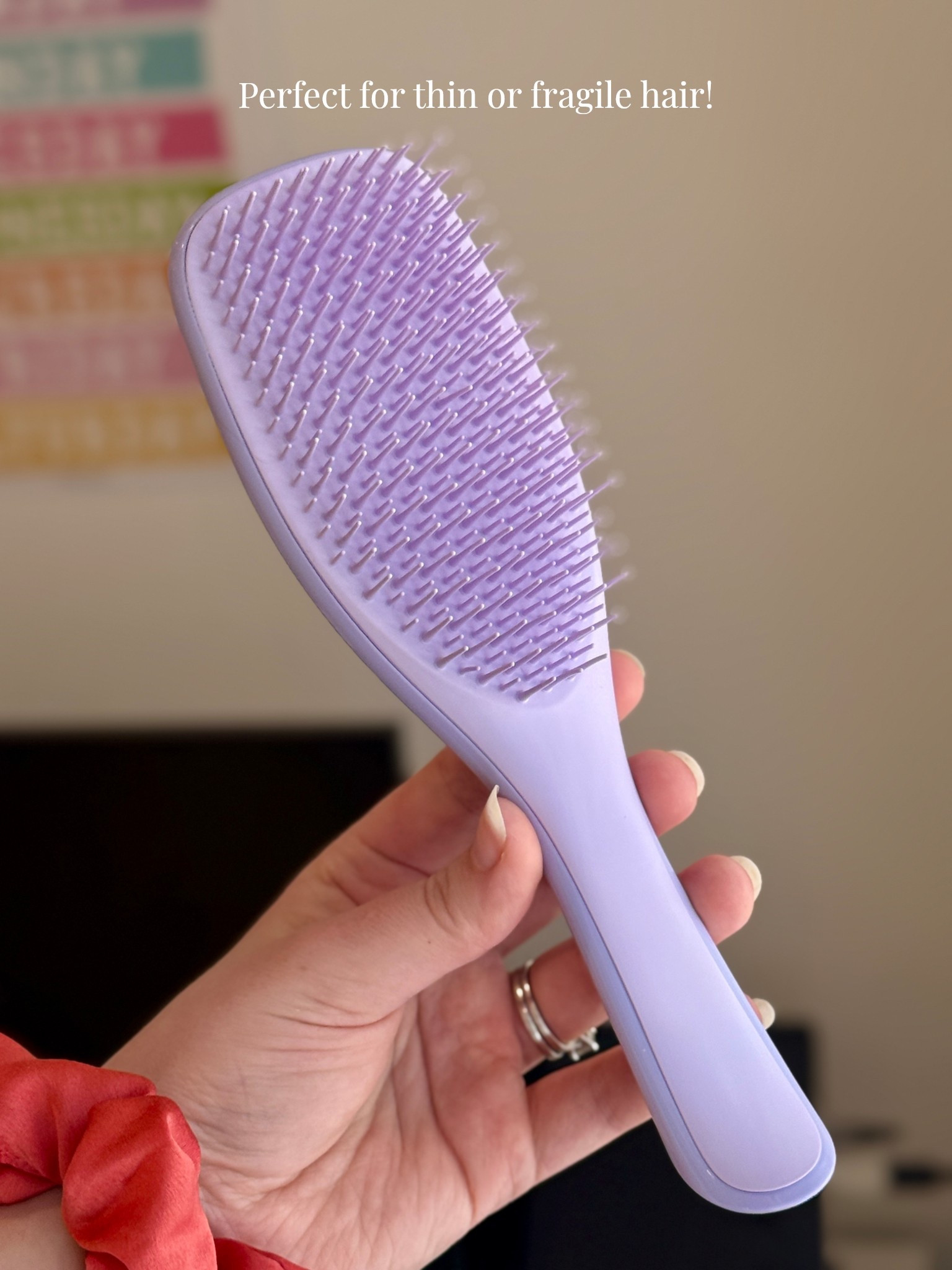 Okay I immediately fell in love with this hairbrush!! My hair doesn’t really tangle, so I didn’t think this would be the hairbrush for me. After hearing so many recommendations, including from dermatologists and ChatGPT, I gave it a try. 
✨ instant love! 💗 
🤍 This is gentle on my fragile hair that I’ve been regrowing after postpartum hair loss. I like that the prongs don’t have rounded ends that catch on hair, they are soft enough to not bother my scalp, and they are firm enough to give my scalp some nice hair growth stimulation!
💜 great colors, available in curly, coils, wavy, etc. versions too!


#LTKmomlife #LTKBeauty #LTKgrwm