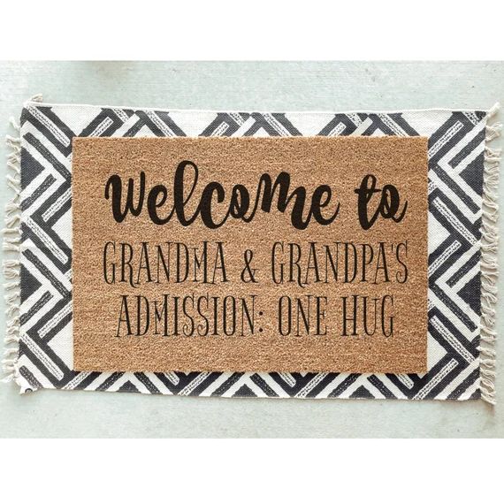 Welcome to Grandma and Grandpa's Admission One Hug | Etsy | Etsy (US)