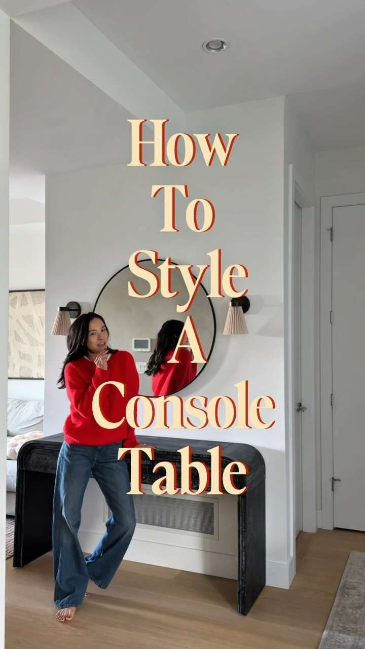 We are simplifying console table styling and breaking it down into simple bite sized tidbits.

I always use this formula to style mine and it really is foolproof. But you do need to remember a few more tips:
- don’t forget to stick to a colour palette that works for the rest of your home.
- always include a variety of heights and textures.

Now you can effortlessly styling your console table every single time.

You got this! And let me know what you want help with next!

#LTKcanada #LTKhome