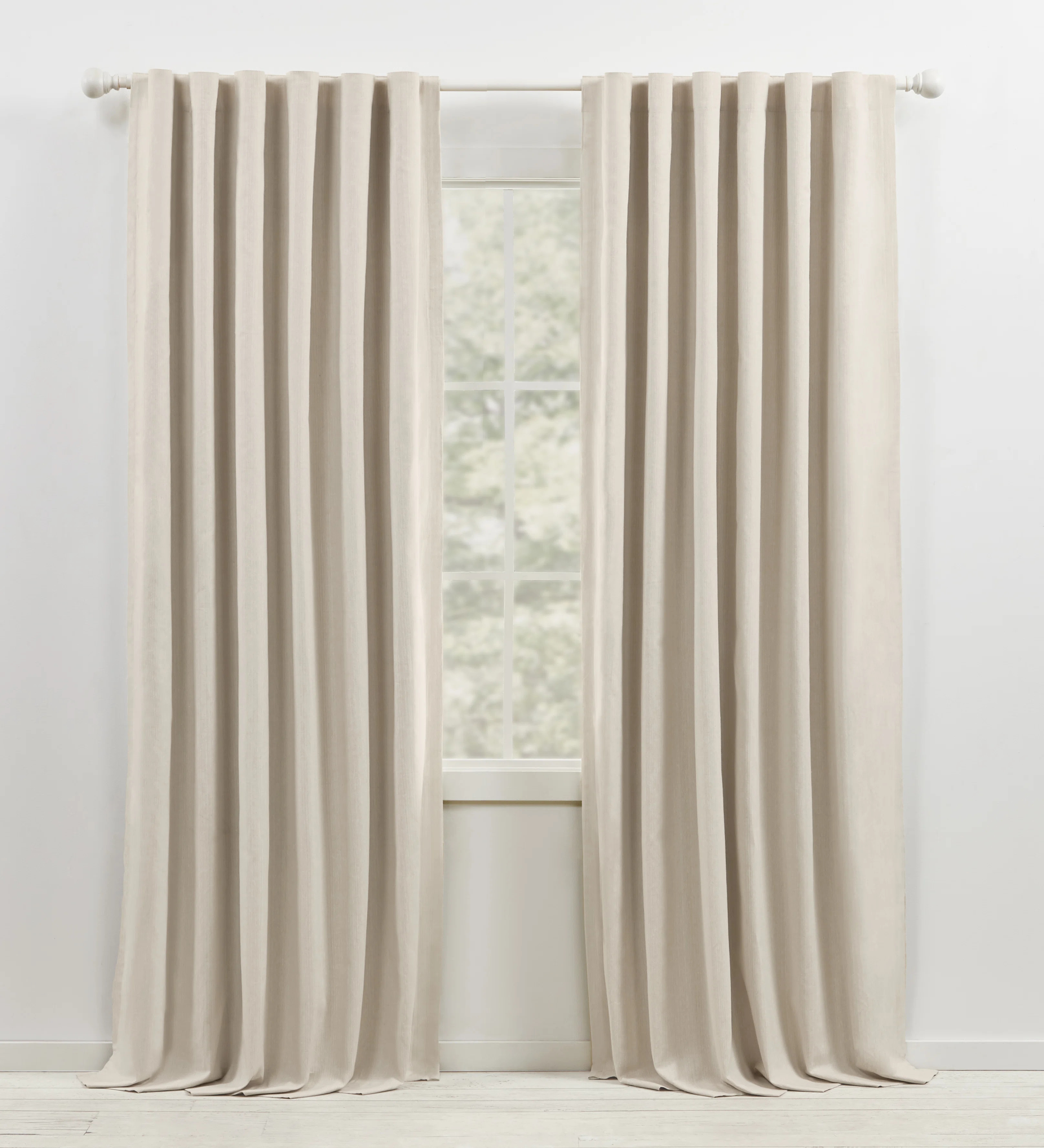 Lauren Ralph Lauren Sallie Blackout Heavy Cotton/Linen Blend with Lining Back Tab/Rod Pocket Curt... | Wayfair North America