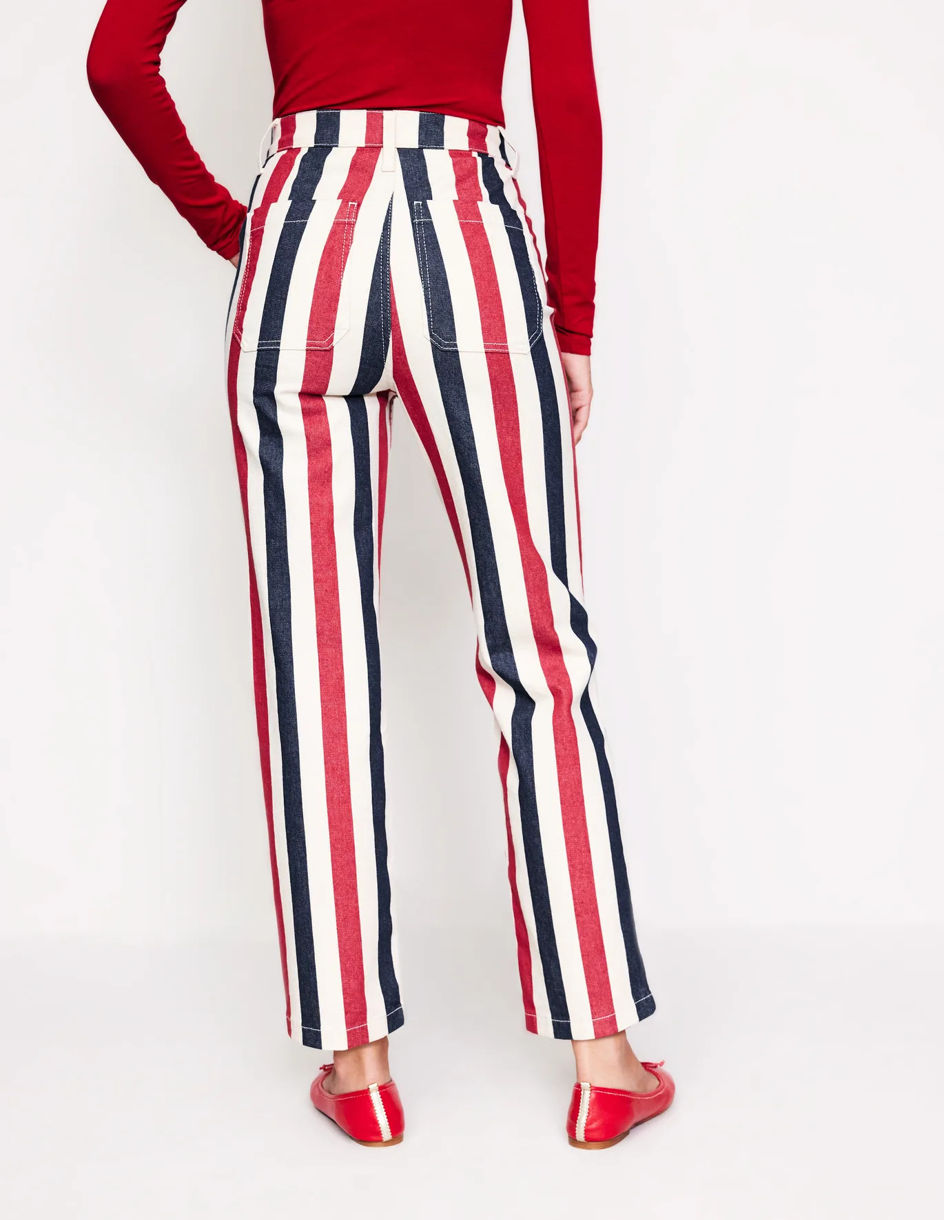 Striped Jeans - Tan Stripe | Boden US | Boden (US)