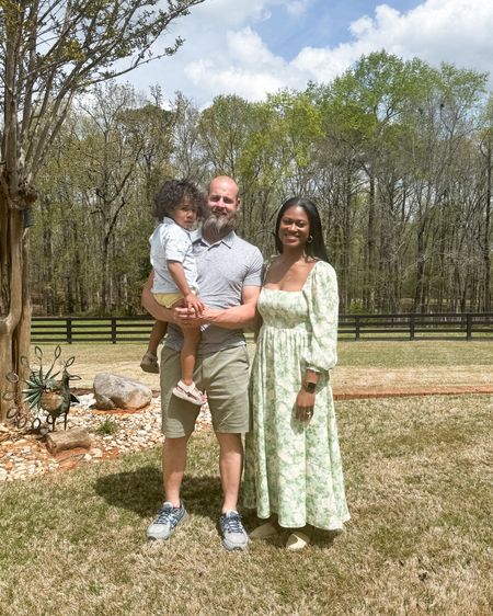 Our Easter family photo! I found this spring ready floral maxi dress at Few Moda! To make a little more modest, I used the Stitchy gun to close the leg split some. 

#LTKstyletip #LTKfamily #LTKfindsunder100