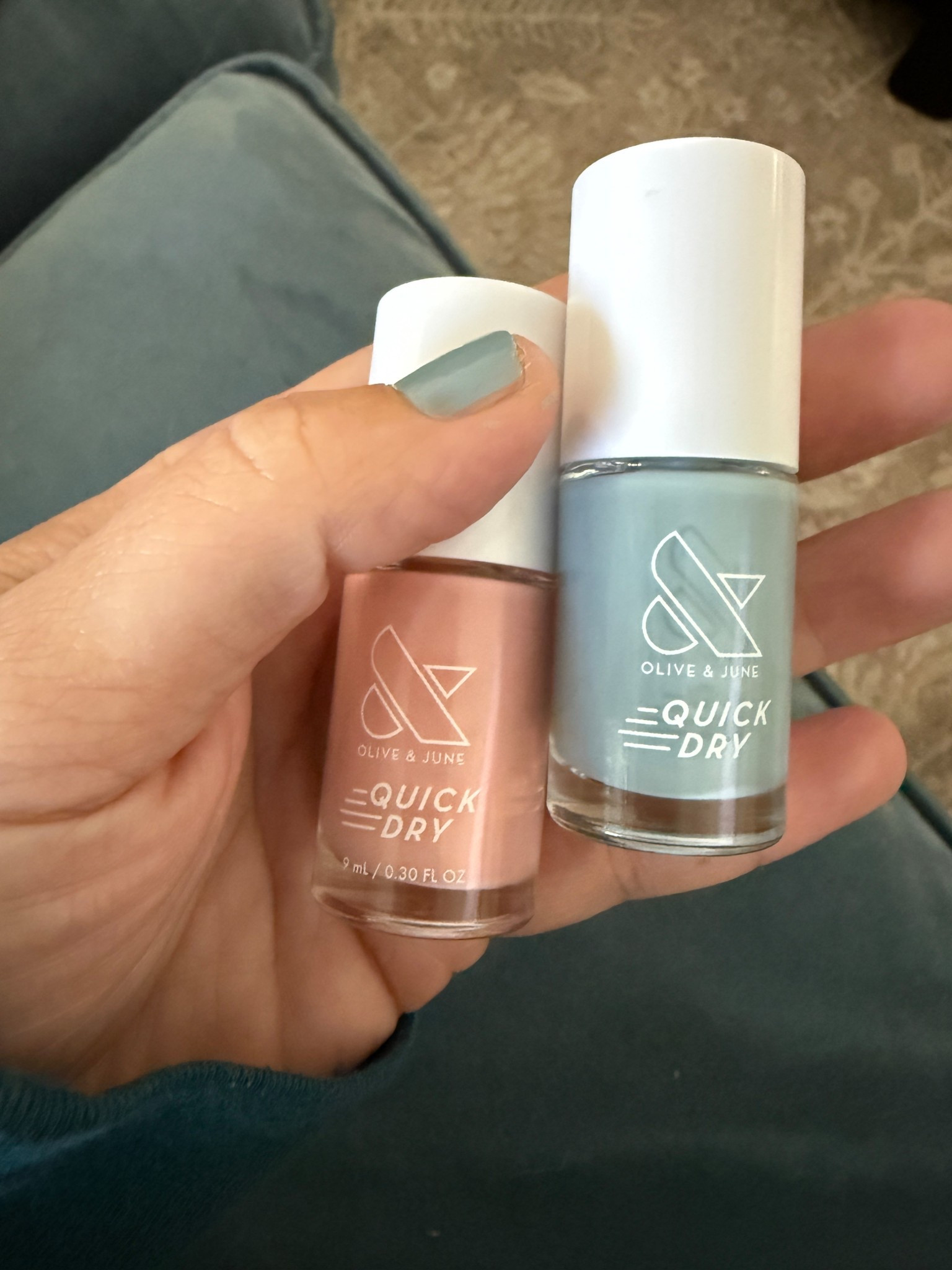 Vintage (blue) & Nuance (Pink) - they dried SO fast! 