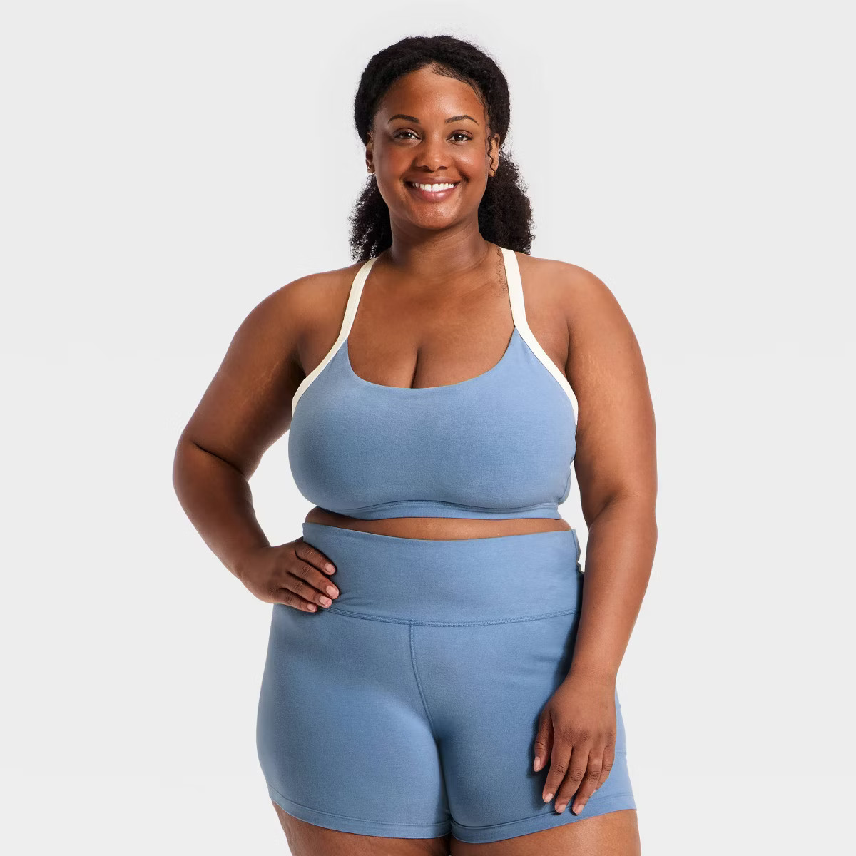 Women's Cotton Balance Light Support Racerback Sports Bra - All In Motion™ | Target