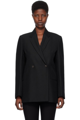 Black Double-Breasted Blazer | SSENSE