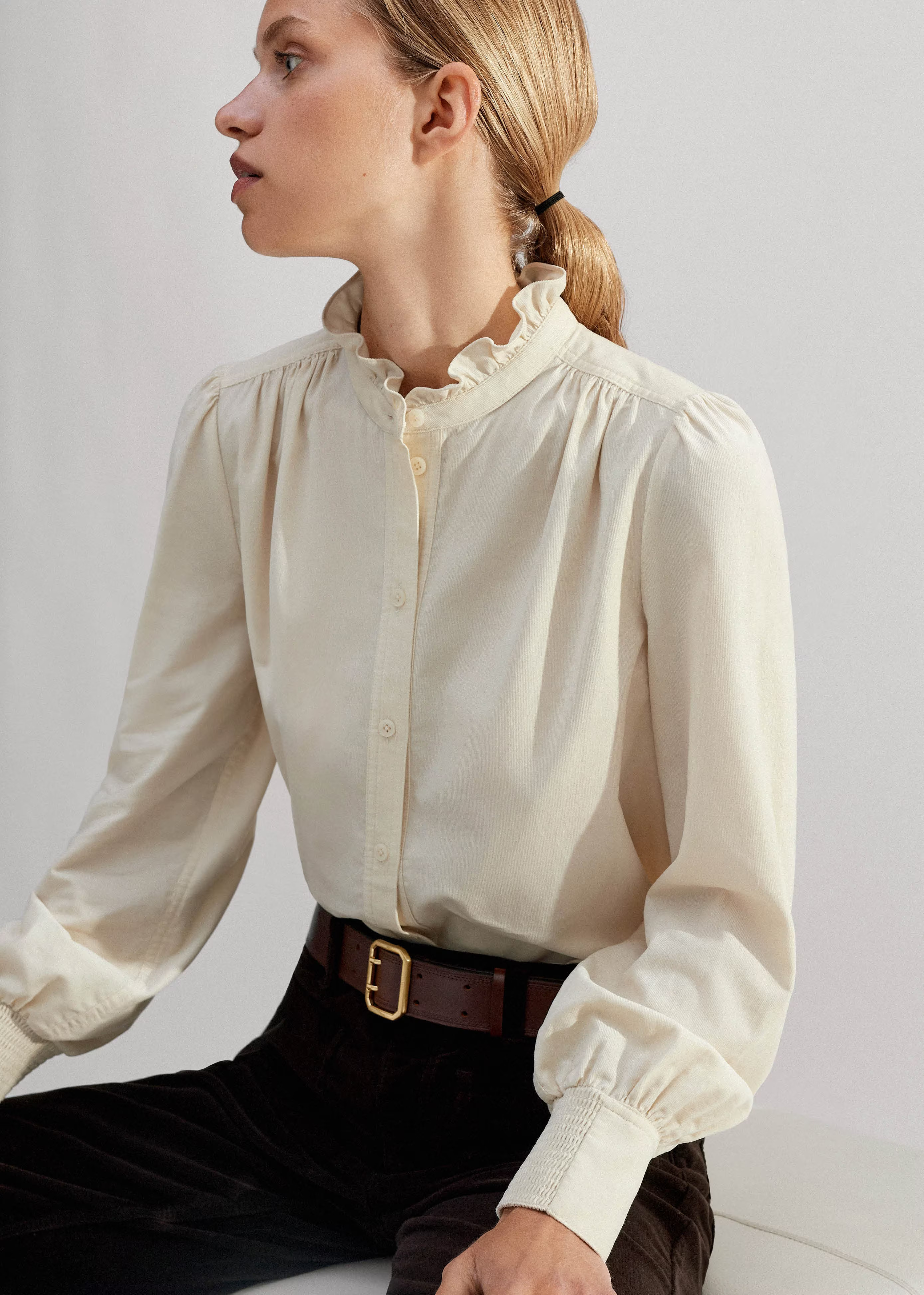 Super Soft Micro Cord Blouse | ME+EM Global (Excluding US)