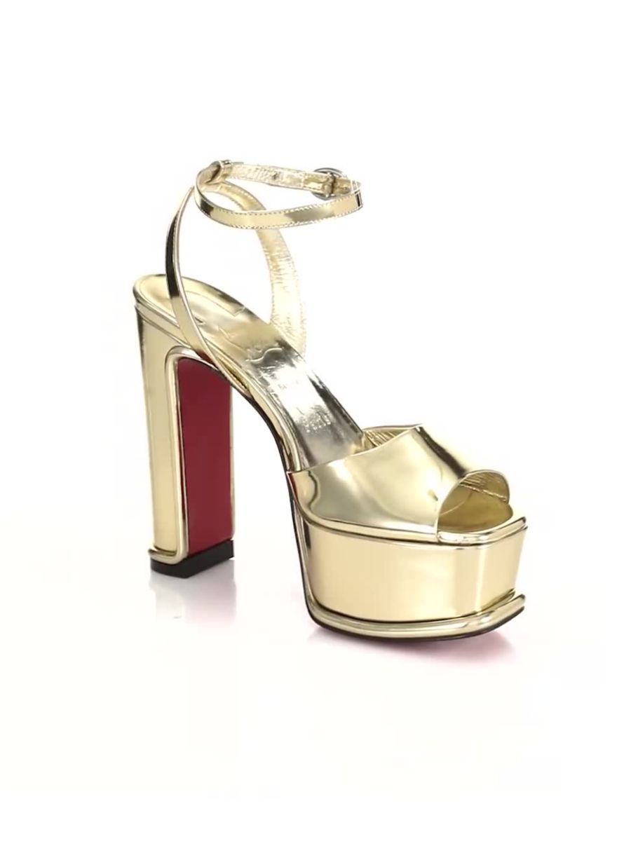 Amali 130 Metallic Leather Platform Sandals | Saks Fifth Avenue