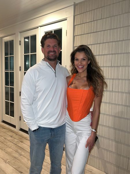 Linking my orange top from Revolve. My white pants are from the Bridget collection boutique. I will also link Robby‘s outfit.🤍 

#LTKSeasonal #LTKstyletip #LTKmens