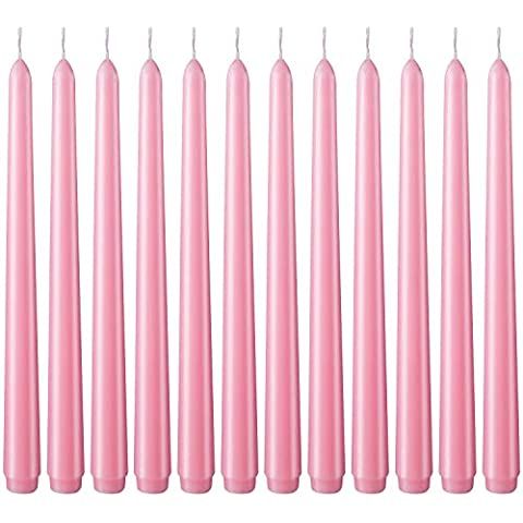 Amazon.com: D'light Online Elegant Unscented Pink Taper Premium Quality Candles Hand-Dipped, Driples | Amazon (US)