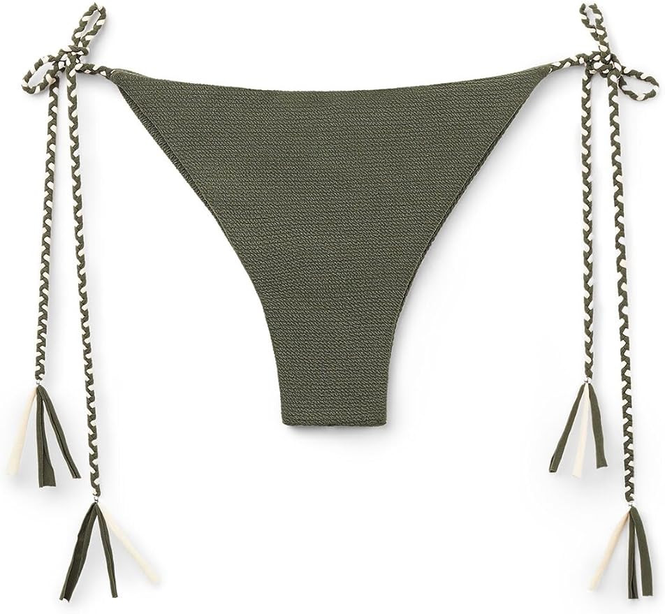 Woman's Brazilian String Swimsuit Bottoms Crinkle Twist | Amazon (US)