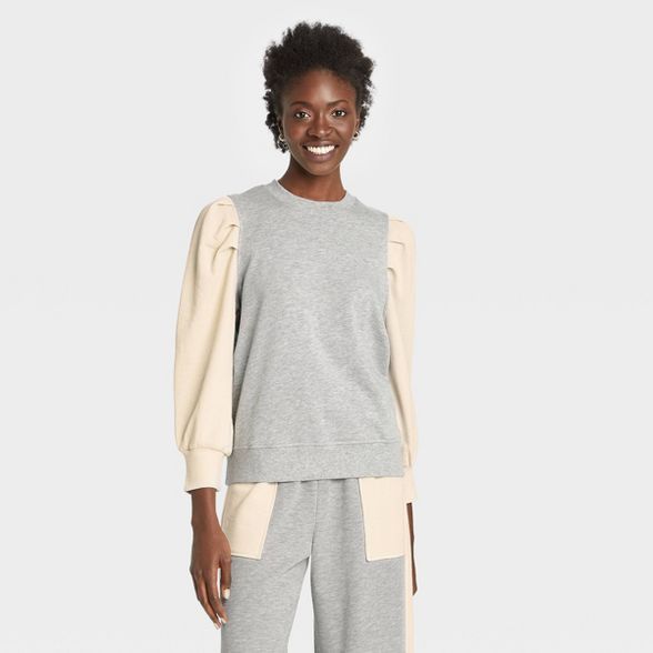 Women's Sweatshirt - Who What Wear™ Heathered Cream | Target