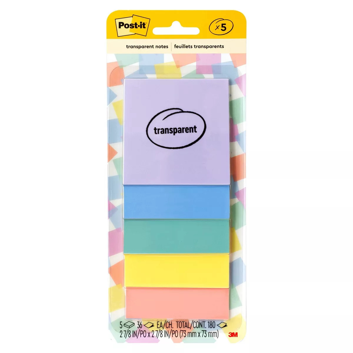 Post-it Transparent Sticky Notes 5pk | Target