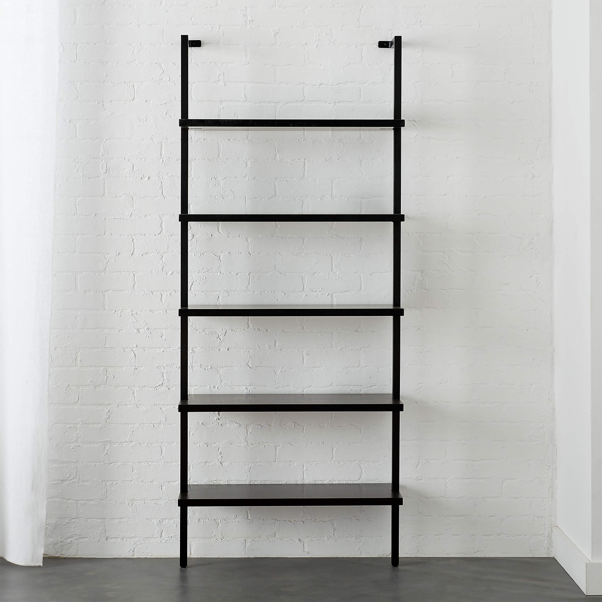 Stairway Modern White Metal Wall Mount Bookshelf 72.5'' + Reviews | CB2 | CB2