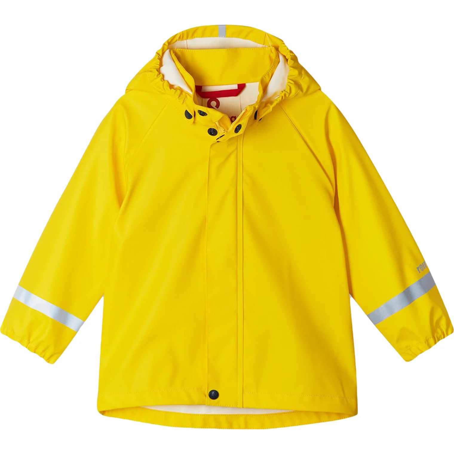 Lampi Waterproof Raincoat with Detachable Hood and Reflective Panels, Yellow | Maisonette