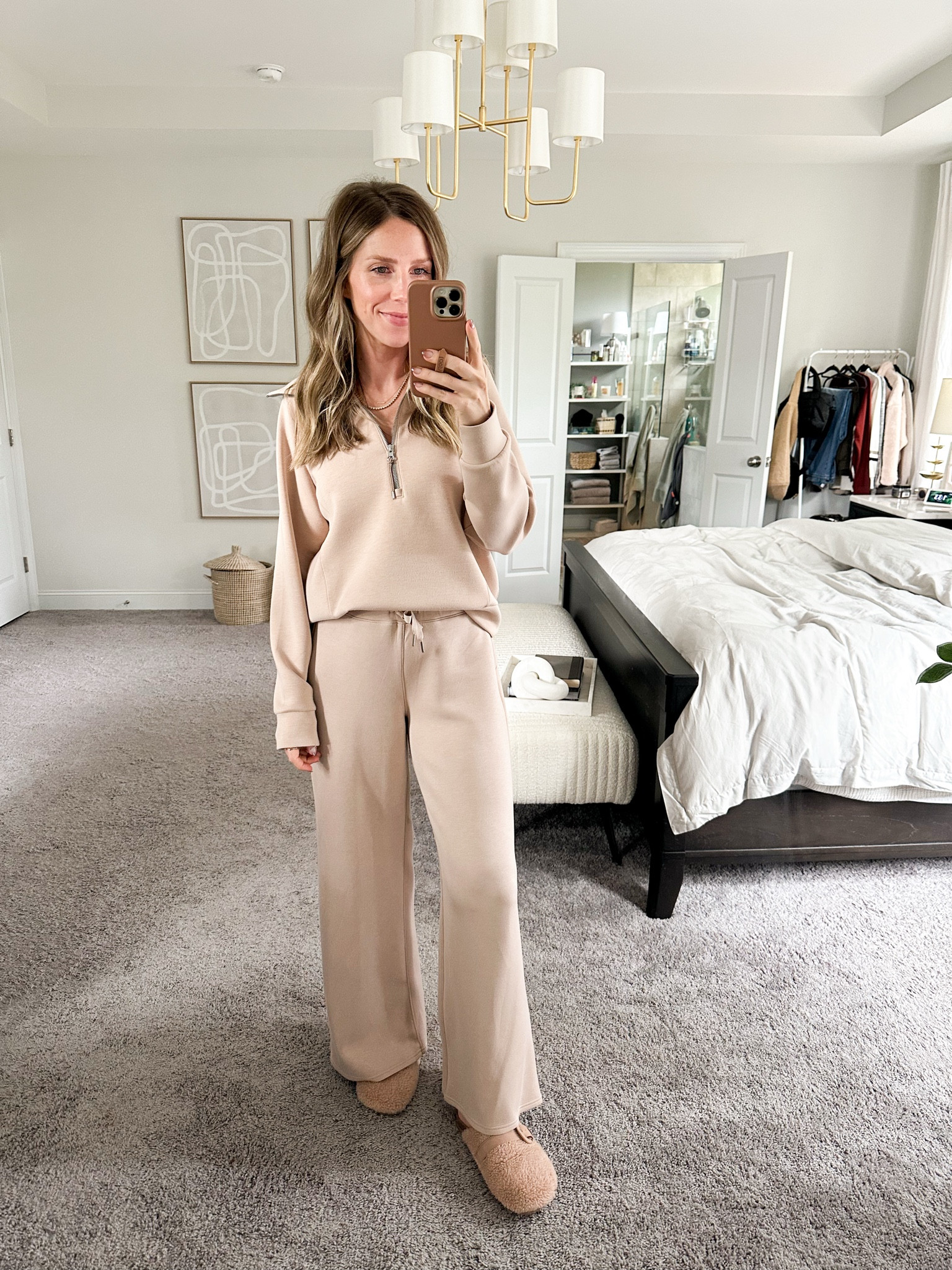 Wearing a M in set (fits TTS - I usually wear a small, but this is from pregnancy!). Use LBOWNXSPANX for 15% off! 