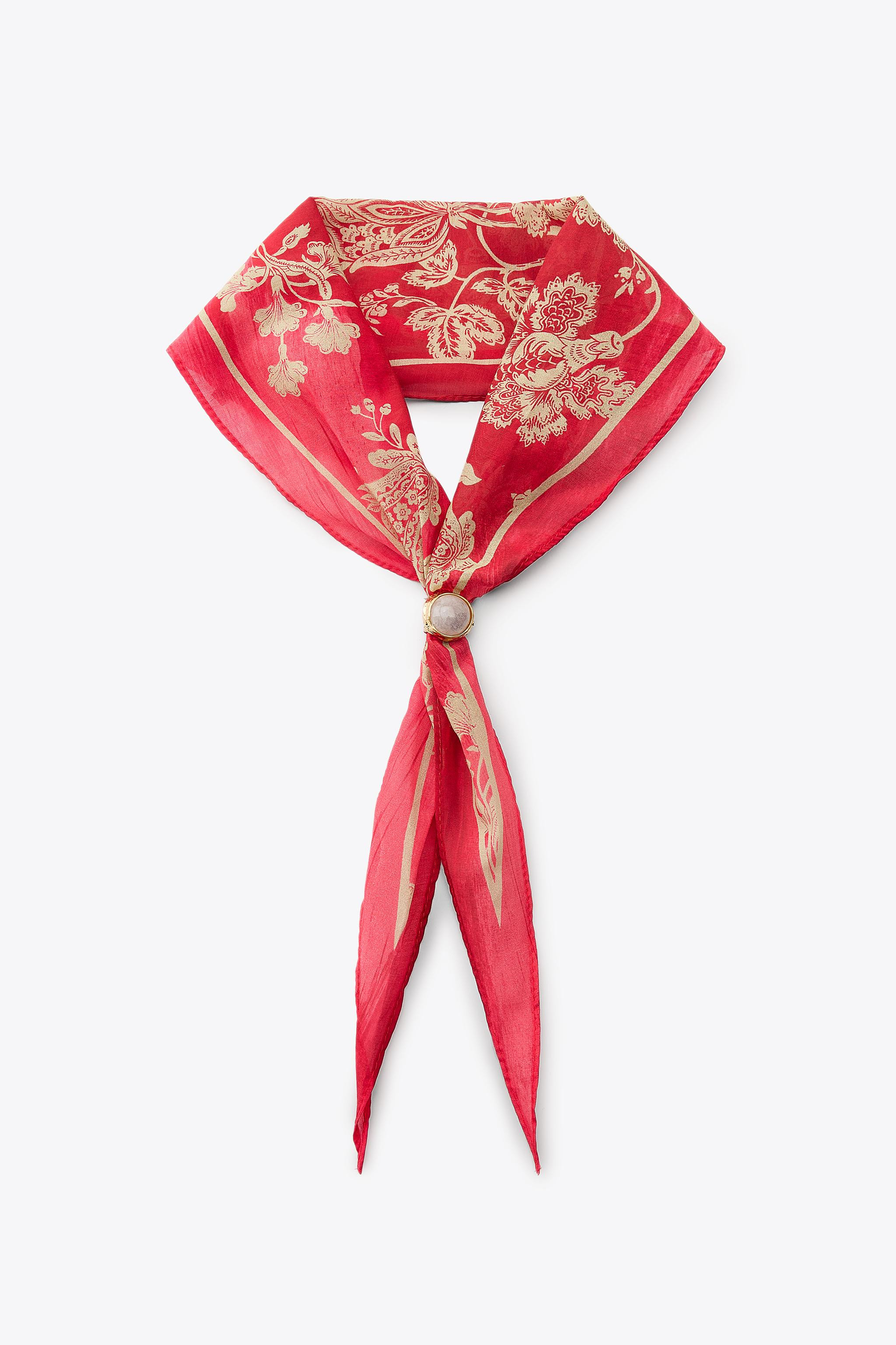 SILK STONE PRINT BANDANA | Zara US